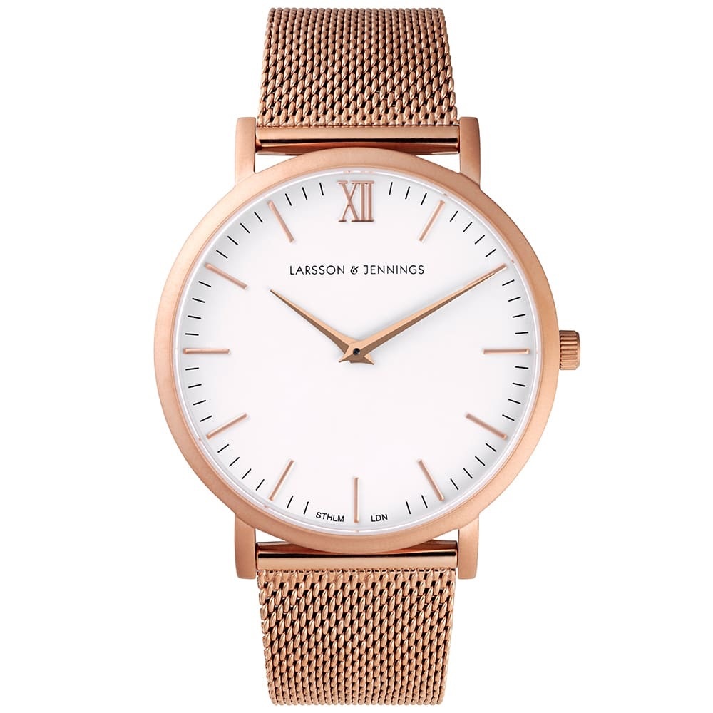 Larrson and Jennings rose gold watch with box
